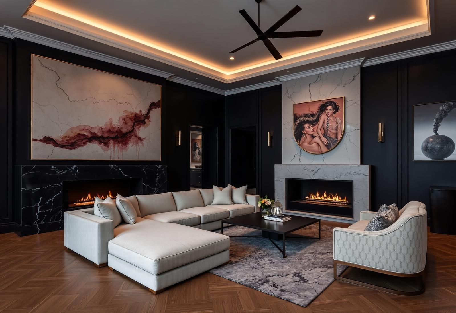 Luxury living room interior